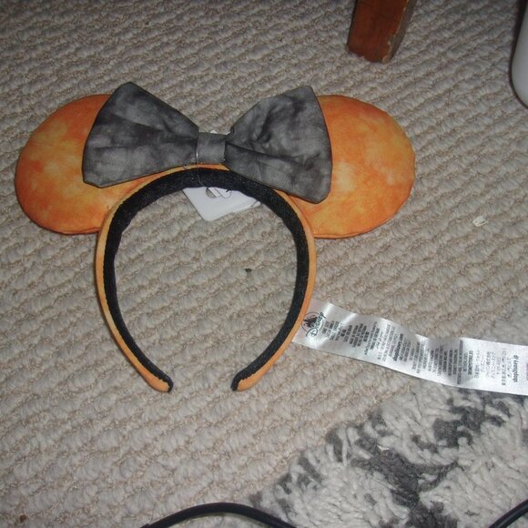 Disney Minnie Ear Headband - Orange And Black New with tags - Picture 3 of 3